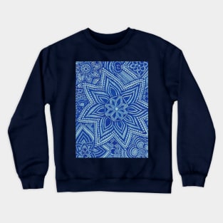 Blue Starfish Snowflakes Crewneck Sweatshirt